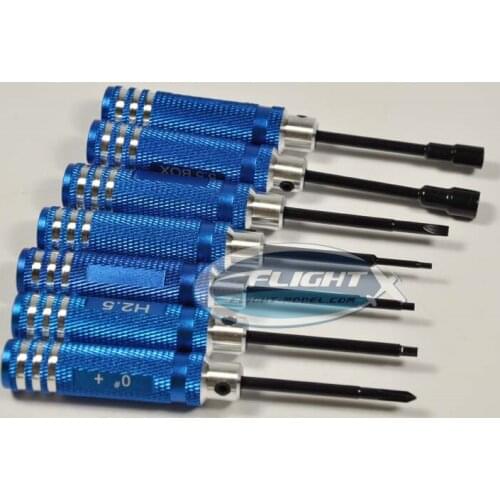 7PCS/Set Steel Hex Screw Driver Tool For RC Helicopter Plane Transmitter Car