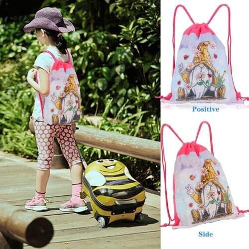 Diamond Painting DIY Special Shape Drill Mosaic Backpack Kit Diamond Painting Storage Bag Students Backpack Children School Bags