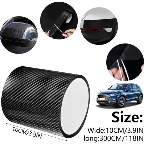 Car Sticker Carbon Fiber Vinyl Film 3D Car Stickers and Decals Anti Scratch Anti-collision Film Car Door Trunk Bumper Protector