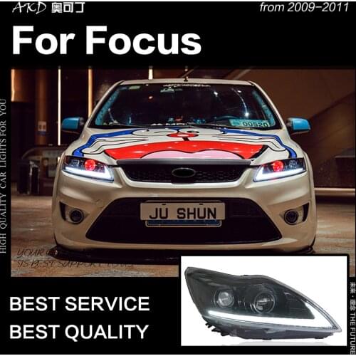 AKD Car Styling for Ford Focus Headlights 2009-2011 Focus 2 LED Headlight Dynamic Signal Led Drl Hid Bi Xenon Auto Accessories