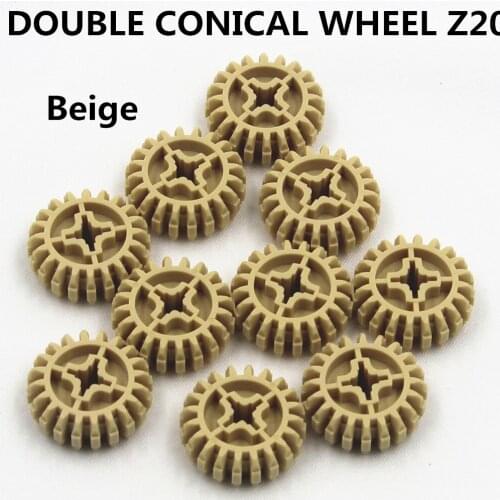 Self-Locking Bricks free creation of toy Technic DOUBLE CONICAL WHEEL Z20 10Pcs compatible with Lego