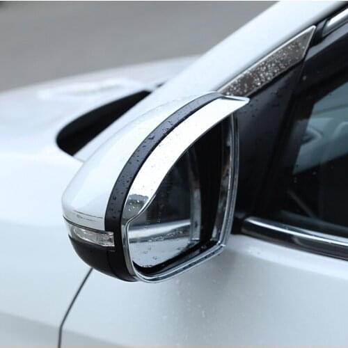 For Hyundai Tucson 2016 2017 2018 2019 ABS Chrome Rearview Mirror Eyebrow Shield Trim Cover 2pcs Car Styling