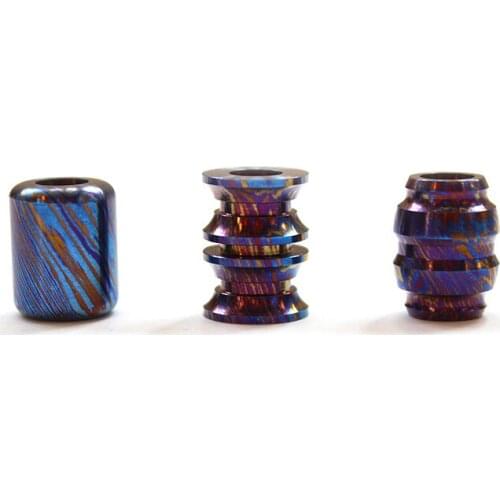 EDC Titanium Damascus Pendant DIY Beads Titanium Alloy Paracord Bead Keyring Zipper Accessory Bracelet Beads