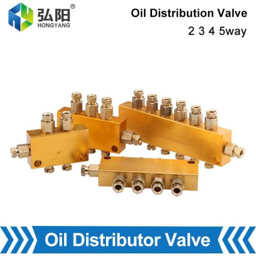 Lubrication Valve Brass Adjustable Lubricant Distributor Value Manifold Block 2/3/4/5/6 Block Oil Separation Drain Valve