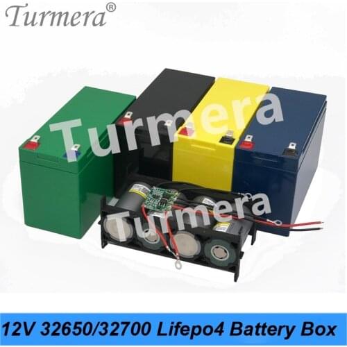 Turmera 32650 32700 Lifepo4 Battery Storage Box with 1x4 Bracket for 12V 7Ah Uninterrupted Power Supply and E-bike Battery Use