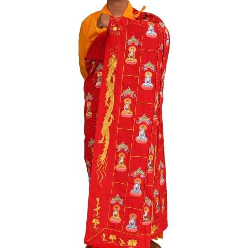 Unisex The figure of Buddha Dragon suits zuyi cassock shaolin monk robe lay meditation zen buddhist thousand-Buddha uniforms