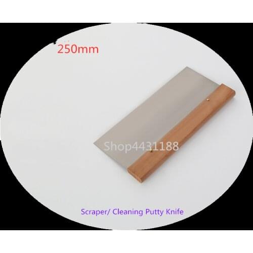 250mm Wooden+ Stainless steel Scrapper Blades Putty Filler Plaster Drywall Decorate Flexible Tapping Putty Cleaning