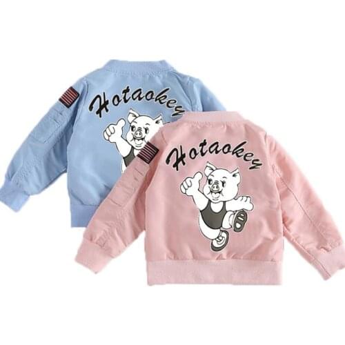 2019Hot Sale Children Spring Autumn Jacket Boys And Girls Fashion Leisure Cartoon Letter Long Sleeve Coat Kids Top Clothes 0-6Y