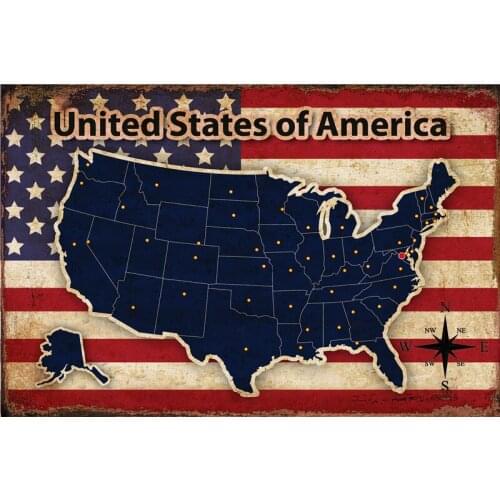 Metal Sign Decorative Posters Teen Room Decoration Vintage Metal Plate Home Decoration Accessories American Flag Bathroom Decor