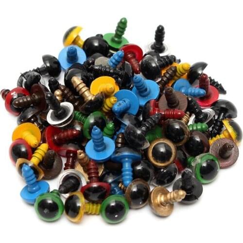 20Pcs 9 Colors Plastic Safety Eyes Stuffed Toys Parts With Washer Crafts Bear Animal DIY Dolls Puppet Accessories 8/10/12/14mm
