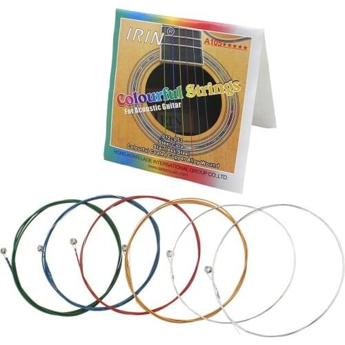 IRIN 6pcs Acoustic Guitar Strings Set E-A Classic Guitar Strings Set Bass Guitar Strings Guitar Parts and Accessories