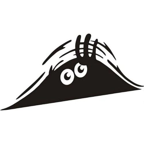 Peeking Monster Auto Dunes Strange Monster Peeking Scratches Car Stickers Affixed Black CT-532