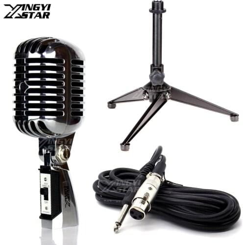 55SH Series II Professional Switch Old Style 6.5mm Jack Wired Dynamic Microphone Vintage Retro Mic Stand For Mixer Audio Console