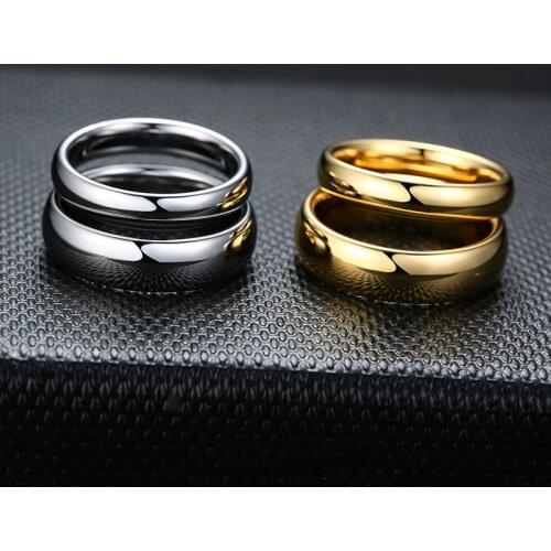 Anti Scratch Tungsten Wedding Rings for Women Men Simple Classic Wedding Bands for Couples Basic Jewelry