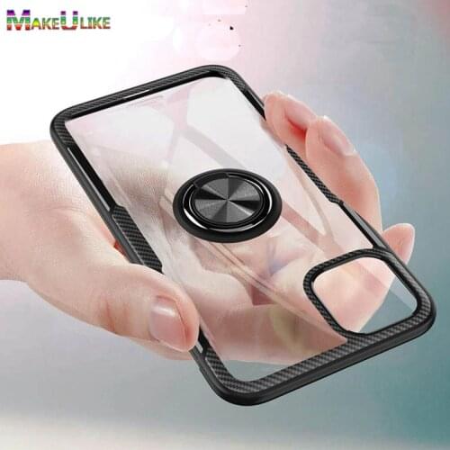 Clear Acrylic Case For iPhone 12 11 Pro Max 12 Mini M12Mini 12Pro 11Pro 6 6S 7 8 SE 2020 X XR XS Max Cover Ring Hard Case