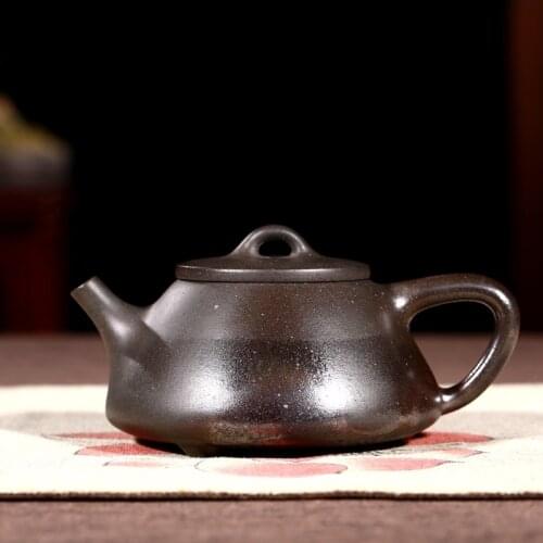 Are recommended kiln stone gourd ladle teapot tea undressed ore dark purple clay mud high temperature pure handmade