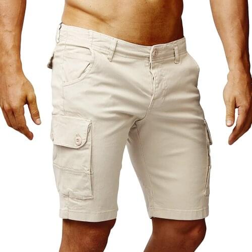 Male Calf-Length Pants Multi Pocket Shorts Loose Zipper Breeches Pant Casual Cotton Long Mens Cargo Pant More Style