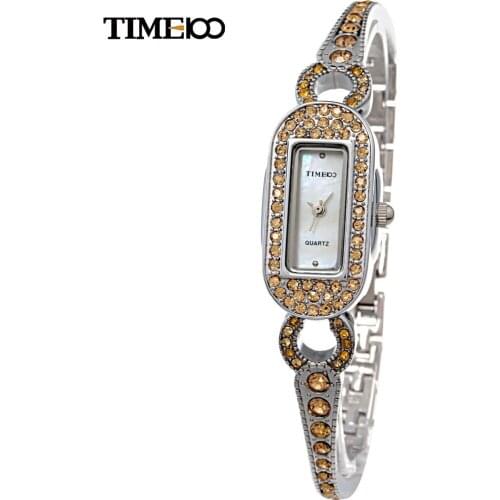 TIME100 Luxury Women Quartz Watch Analog Diamond Nacre Dial Ladies Chain Dress Bracelet Watces For Women relogio feminino