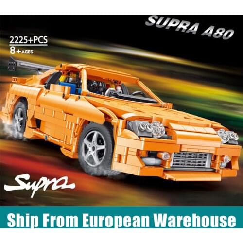 Yeshin QC018 High-Tech Car Toys 2225PCS The MOC 1:12 Toyota Supra A80 Racing Car Mod
