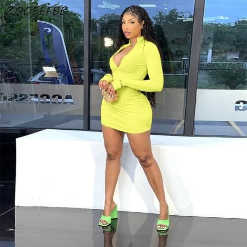 ZOOEFFBB Rib Aesthetic Letter Long Sleeve Mini Dress Summer Sexy Birthday Outfits for Women Clothes Trendy Zip Bodycon Dresses