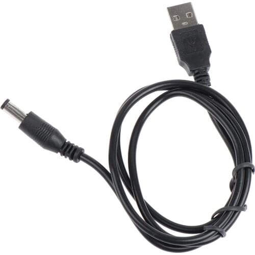 1pc USB 5V Charger power Cable to DC 5.5 mm plug jack USB Power Cable For MP3/MP4 Player