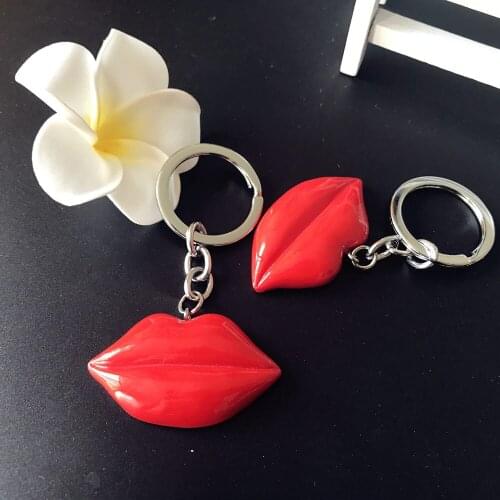 2pcs/set Dental Red Mouth KeyChain Dental Creative Gifts Dental Creative Key ring for women & dental clinic gift