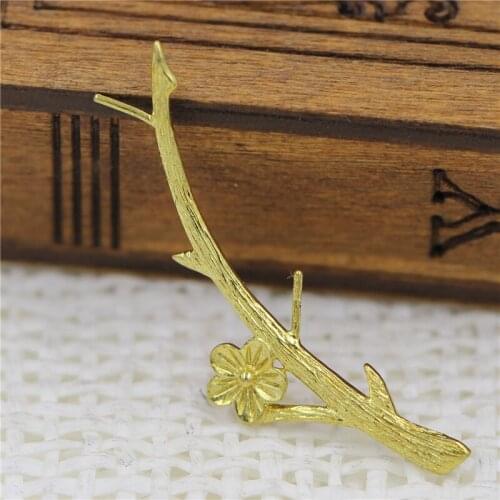 20pcs 39mm Quality Brass Casted Winter Flower Branch Charms Decoration Stamping DIY Classical European Style Jewelry Accessories