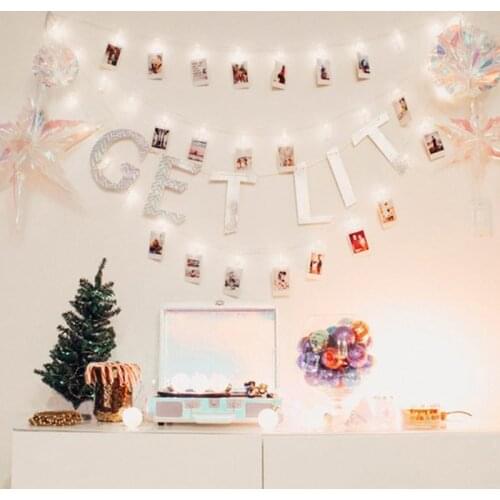3m Photo Clip String Fairy Lights 30 LEDs Battery Operated Garland with Clothespins Home Wedding Christmas Decoration