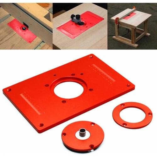 4Pcs/Set 200x300x10mm Aluminum Router Table Insert Plate With Cover For Woodworking Engraving Machine