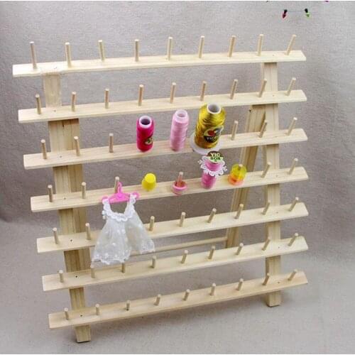 63 Pins Wooden Thread Rack / Thread Stand for Computer Machine Embroidery/sewing Thread 9 Pins* 7 Layers