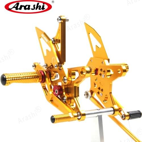 Arashi For KAWASAKI NINJIA ZX-6R ZX6R ZX636 2018 2019 CNC Adjustable Footrest Foot Pegs Rearset Motorcycle ZX-6R ZX636 ZX 636