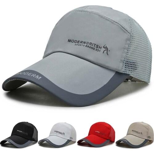 Outdoor Sport Running Baseball Mesh Hat Men Quick-drying Summer Visor Cap Adjustable Snapback Hats New Casual Caps Hip Hop