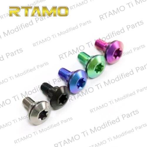 Motorcycle Windshield Bolts Titanium Windscreen Screws M5X12X8S Disc Button Torx Head Ti Bolts For KTM