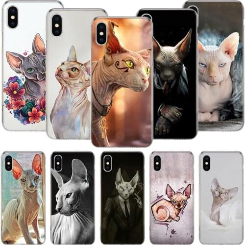 Lavaza Sphynx Sphinx Cat Phone Case For iPhone 11 12 Pro XS XR X Max 7 8 6 6S Plus Mini + 5 SE Pattern Customized Coque Cover Ca