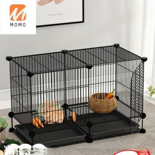 Rabbit Cage Household Indoor Extra Large Automatic Manure Cleaning Breeding Pet Leash Toilet Rabbit Nest Warm