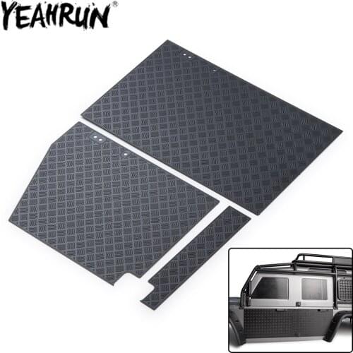 YEAHRUN TRX4 Metal Anti-skid Plate RC Car Side Door Anti-skid Plate Decorative Guard for 1:10 Traxxas TRX-4 Defender Parts