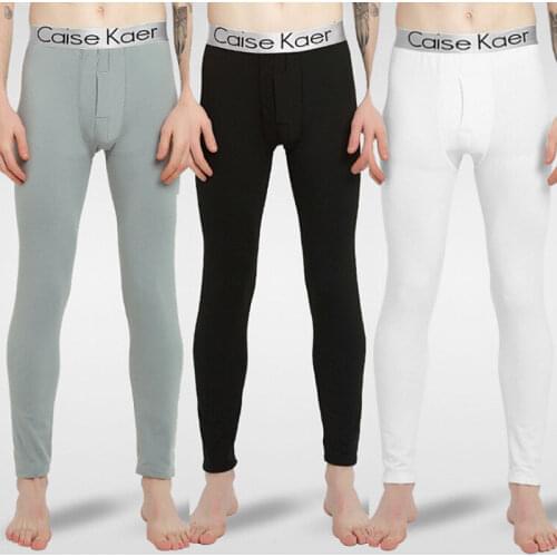 Men Sleep Bottoms Winter underwear men Long Underwear Warm Nylon Legging Pants Thermal Trousers