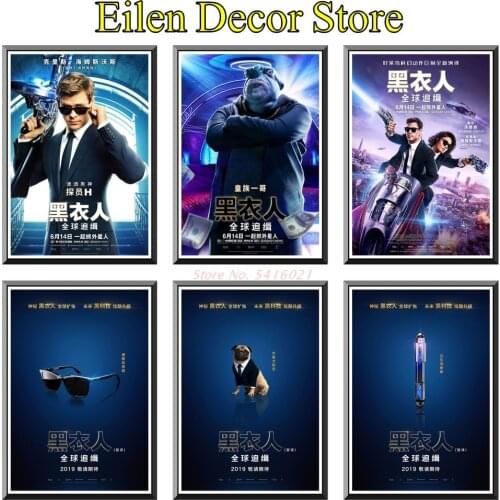 Men in Black International Movie Poster Decal Art Print Movie Poster Retro Movie Poster Decorative Painting Wall Picture 42X30cm