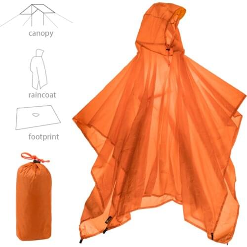 Waterproof Rain Poncho Reusable Hooded Rain Coat Jacket Two-piece Rain Pants Outdoor Camping Equipment Hiking Accessories