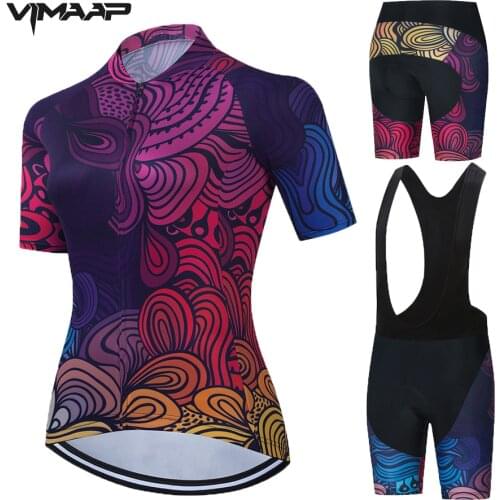 2021 New Women Cycling Jersey Set Bike Uniforms Summer Cycling Wear Bicycle Clothing Women Cycling Clothing MTB Bike Shirts