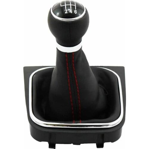 For VW Jetta 6 MK6 2011 2012 2013 2014 Jetta Variant 2008-2014 New 6 Speed Car Stick Gear Shift Knob With Leather Boot