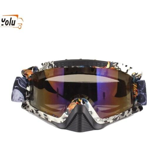 YOLU Motocross Motorcycle Goggles ATV Off Road Dirt Bike DustProof Racing Glasses Anti Wind Eyewear Goggles