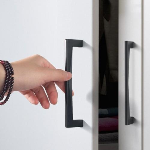 Simple style Kitchen Door Handles ZInc alloy Straight Cupboard Handles Knobs Cabinet Pull Furniture Handle