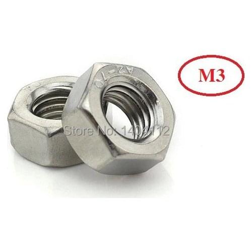 M3 Stainless Steel A2 Hexagon Nuts