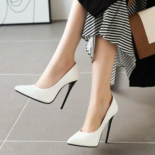 Candy Color Brand 12cm Stiletto Extreme Heel Pumps Patent Leather Dress Shoes Pointed Toe Thin Heel Designer Wedding Shoes