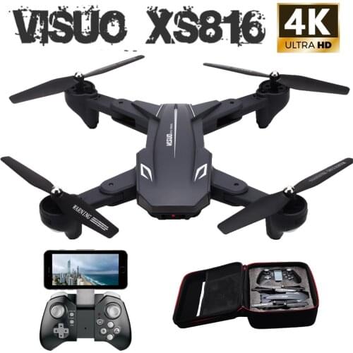 Visuo Xs816 Wifi Fpv Rc Drone 4k Camera Optical Flow 720p Dual Camera Rc Quadcopter Foldable Selfie Dron Vs Xs809s Xs809hw Sg106