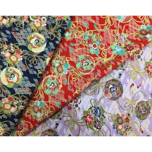 High quality 100% cotton sateen printed fabric used for Quilting sewing dress women clothing skirt curtain by 100x150cm