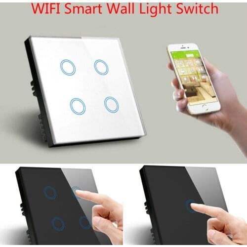 WiFi Wireless Wall Touch Switch Socket LED Light Switching Smart Automation Module UK EU Work with Amazon Alexa Echo Google Home