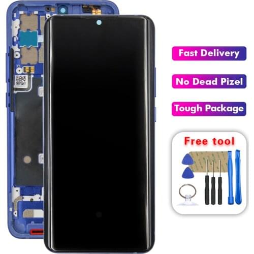 For ZTE Axon 10 Pro 4G LCD Display Touch Screen Digitizer Replacement Assembly with frame
