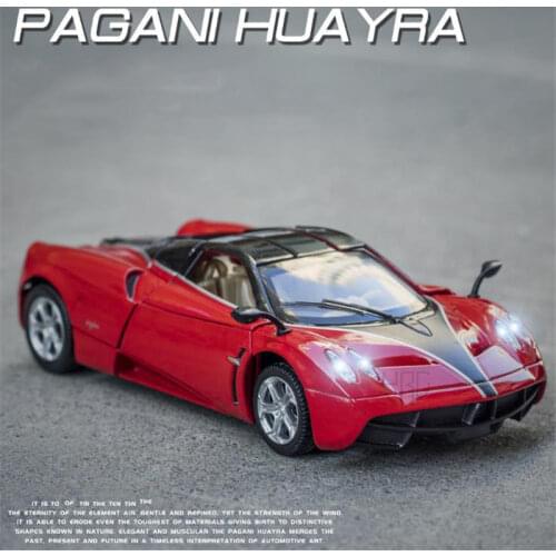 1/32 Pagani HUA YRA Metal Toy Sports Car Model Alloy Diecasts Children Toy Vehicles Model With Light 3 Doors Opened Gift For Boy